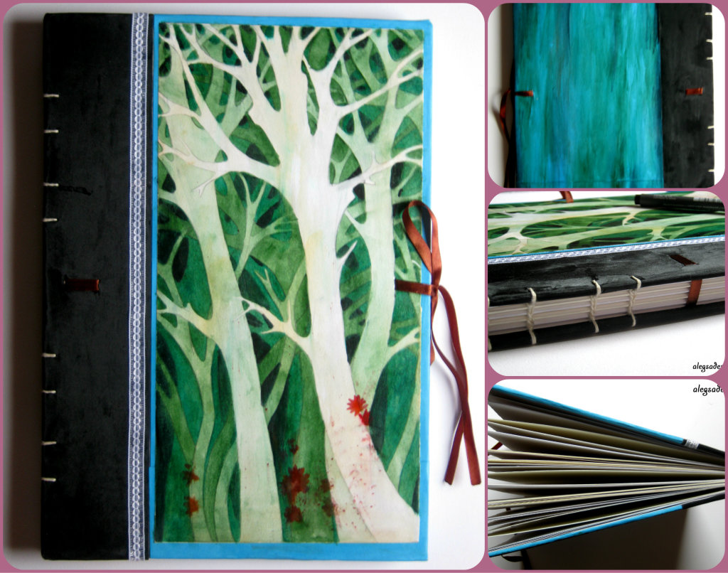 Collage - caiet de schite handmade