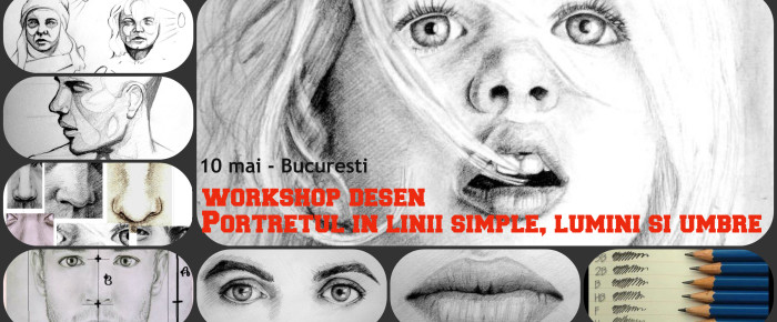 Workshop de desen – Bucuresti (Portret in linii simple, lumini si umbre)
